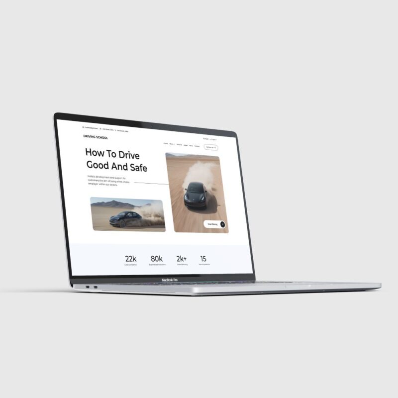 Driving School Website Homepage Figma Template