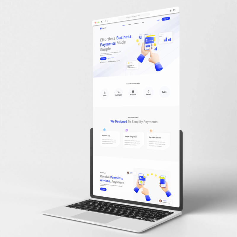 Business Payments Website Homepage Figma Template