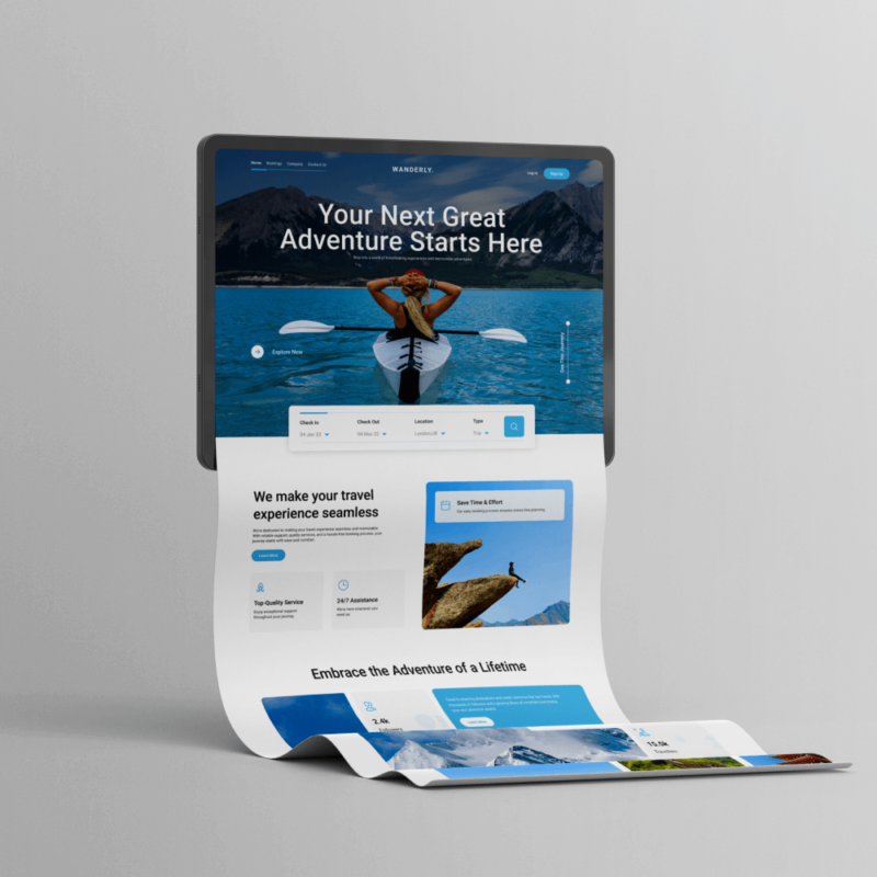 Travel Website Homepage Figma Template