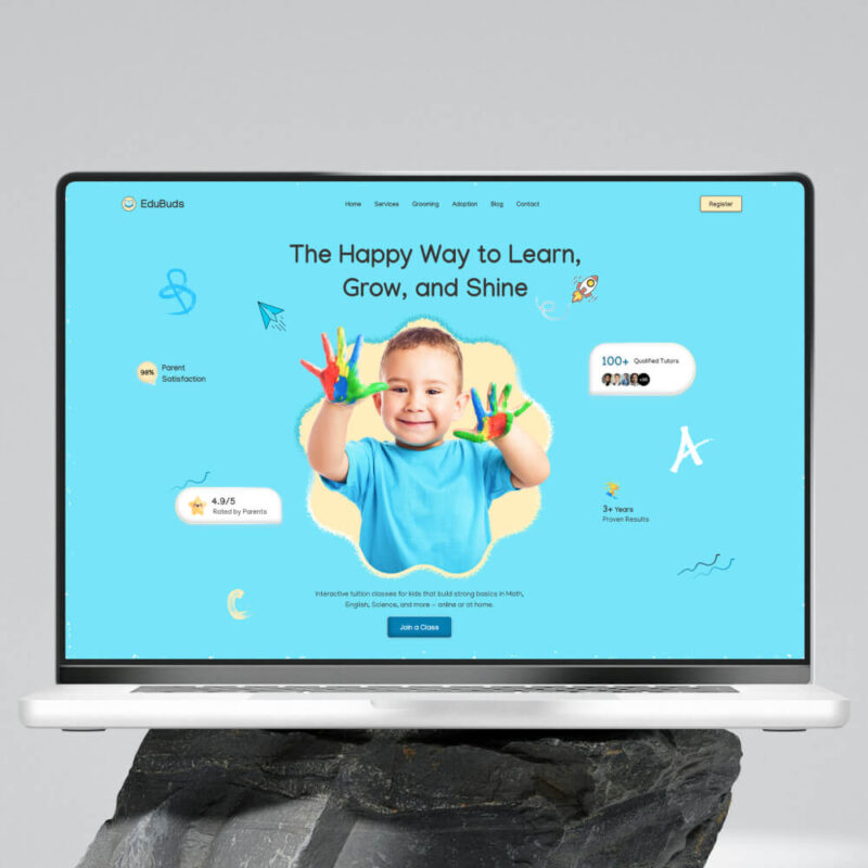 Kindergarten Academy Website Homepage Figma Template