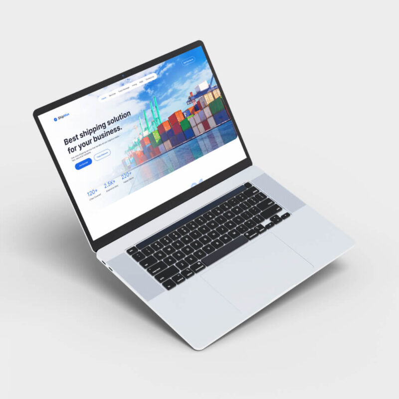 Shipping Services Website Homepage Figma Template