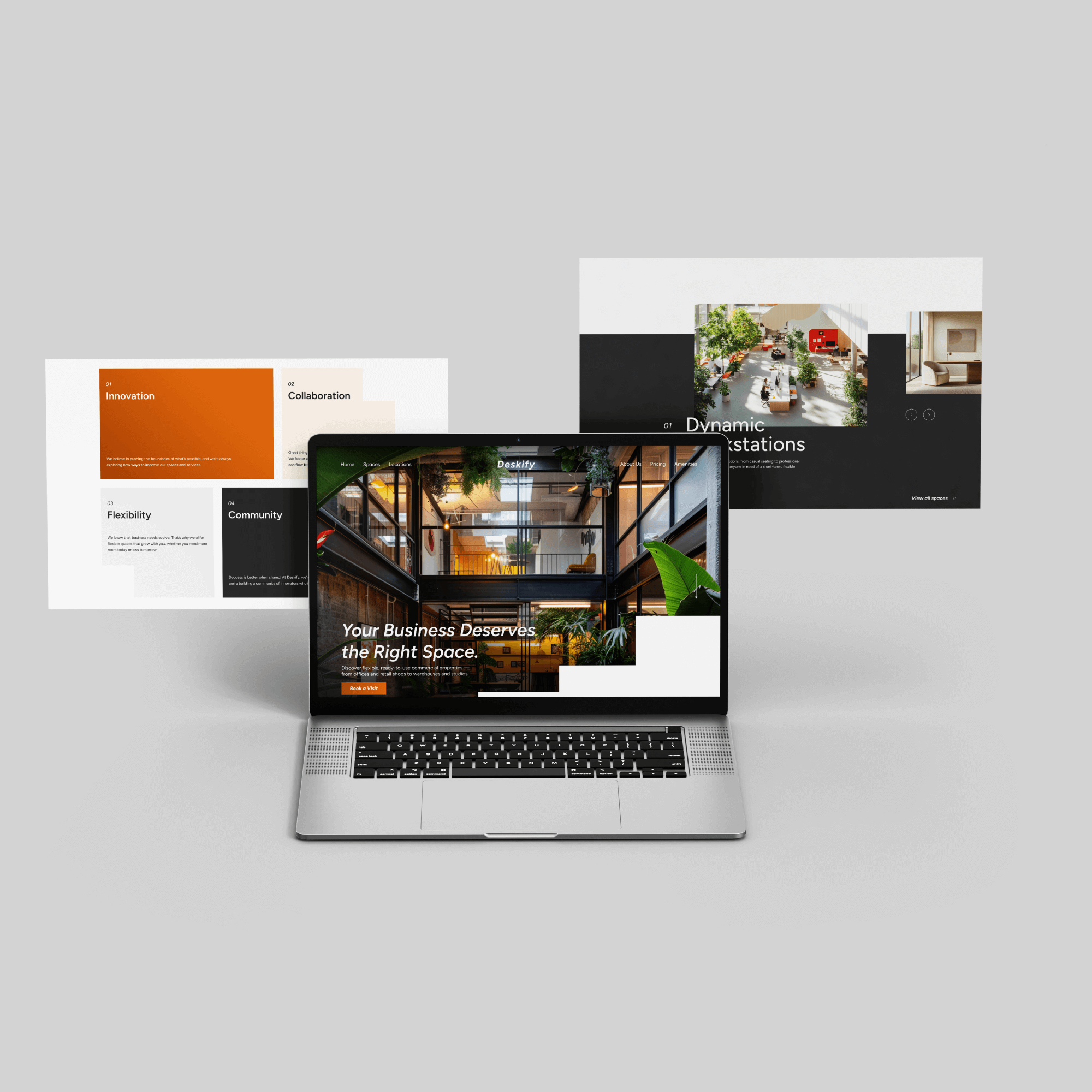 Rental Spaces – Workspace Renting Website Homepage Figma Template