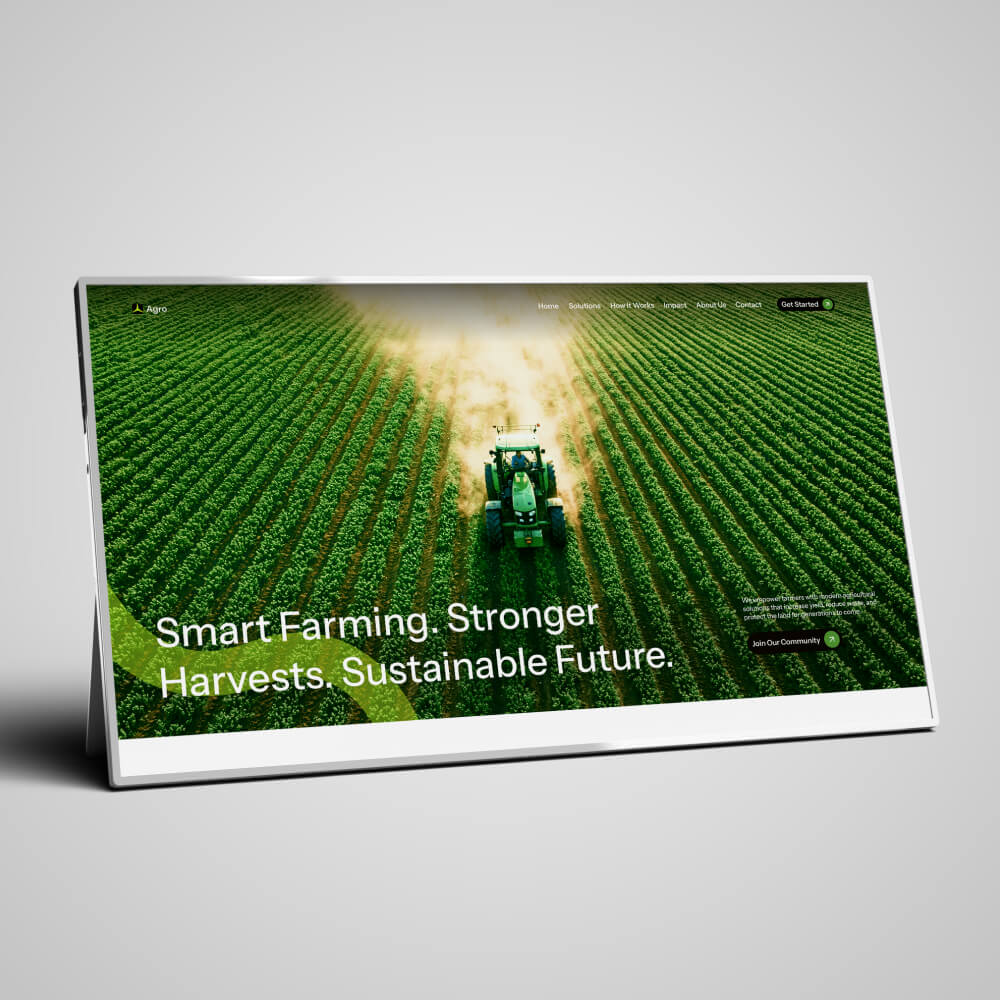 Agriculture Solutions Website Homepage Figma Template